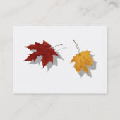 Visite Carte de profil d'automne (Dos)