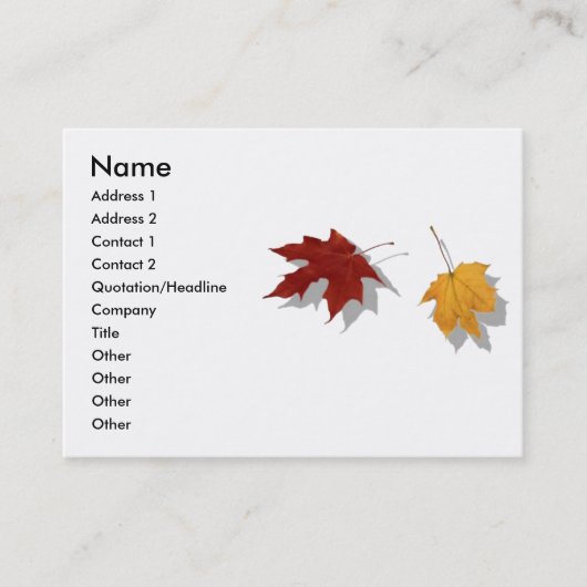 Visite Carte de profil d'automne (Devant)