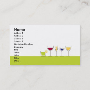 Visite Carte de profil de barman