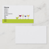 Visite Carte de profil de barman (Devant / Derrière)