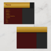 Visite Carte de profil de bordure d'or (Devant / Derrière)