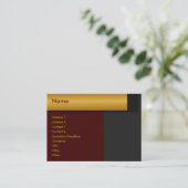 Visite Carte de profil de bordure d'or (Debout devant)