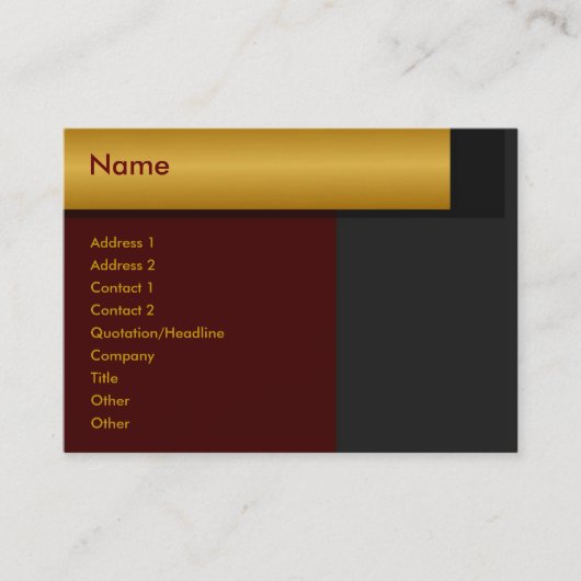 Visite Carte de profil de bordure d'or (Devant)