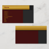 Visite Carte de profil de bordure d'or (Devant / Derrière)