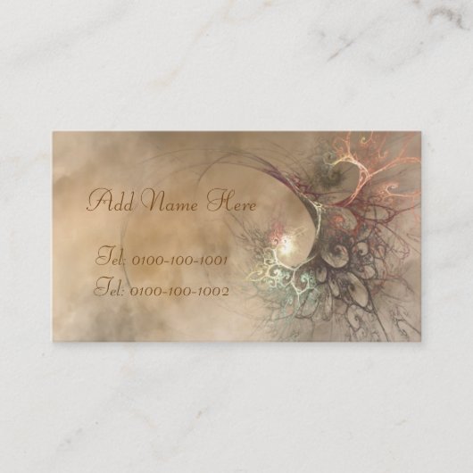 Visite Carte de profil de bouquet de fractale (Devant)