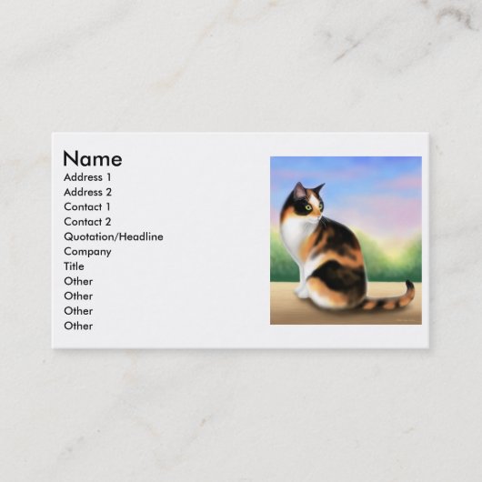 Visite Carte de profil de chat de calicot (Devant)