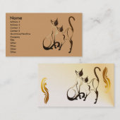 Visite Carte de profil de chats siamois (Devant / Derrière)