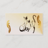 Visite Carte de profil de chats siamois (Dos)