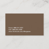 Visite Carte de profil de Chevron de hanche - carte de (Dos)