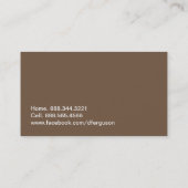 Visite Carte de profil de Chevron de hanche - carte de (Dos)