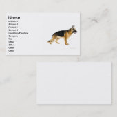 Visite Carte de profil de chien de berger allemand (Devant / Derrière)