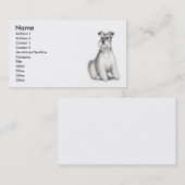 Visite Carte de profil de chien de Schnauzer (Devant / Derrière)