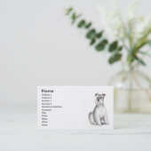 Visite Carte de profil de chien de Schnauzer (Debout devant)
