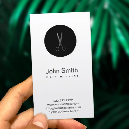 Visite Carte de profil de ciseau à points noirs moderne