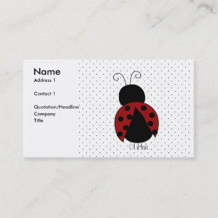 Visite Carte de profil de coccinelle