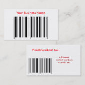 Visite Carte de profil "de code barres" (Devant / Derrière)