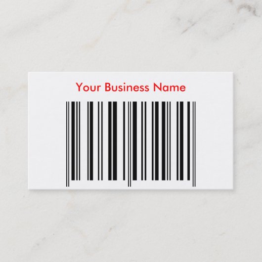 Visite Carte de profil "de code barres" (Devant)