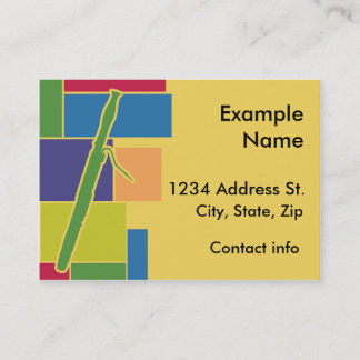Visite Carte de profil de Colorblocks de basson