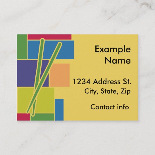 Visite Carte de profil de Colorblocks de percussion (Devant)