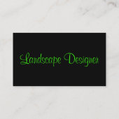 Visite Carte de profil de concepteur de paysage - (Dos)