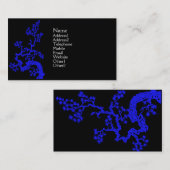 Visite Carte de profil de conception de Chinois - bleu (Devant / Derrière)