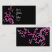 Visite Carte de profil de conception de Chinois - rose (Devant / Derrière)