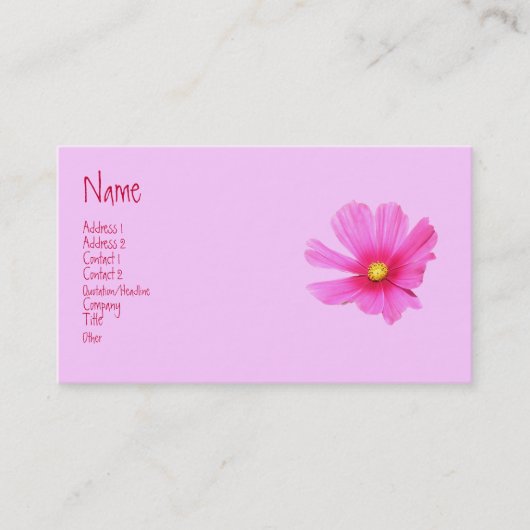 Visite Carte de profil de cosmos (Devant)