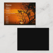 Visite Carte de profil de coucher de soleil orange (Devant / Derrière)