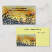 Visite Carte de profil de "coucher du soleil" (Devant / Derrière)