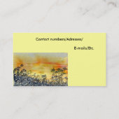 Visite Carte de profil de "coucher du soleil" (Dos)