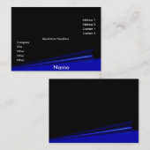 Visite Carte de profil de courbe de page noire (Devant / Derrière)