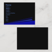 Visite Carte de profil de courbe de page noire (Devant / Derrière)