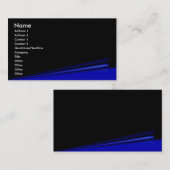 Visite Carte de profil de courbe de page noire (Devant / Derrière)