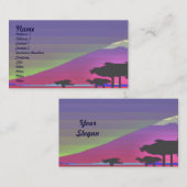 Visite Carte de profil de dégradé (Devant / Derrière)