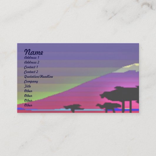 Visite Carte de profil de dégradé (Devant)