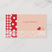 Visite Carte de profil de dentelle mignonne pour les oise (Dos)