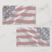 Visite Carte de profil de drapeau des Etats-Unis (Devant / Derrière)