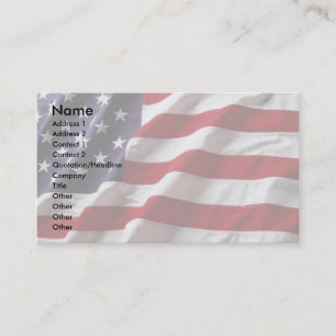 Visite Carte de profil de drapeau des Etats-Unis