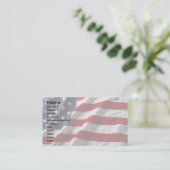 Visite Carte de profil de drapeau des Etats-Unis (Debout devant)