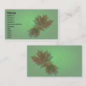 Visite Carte de profil de feuille (Devant / Derrière)