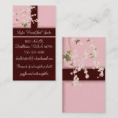 Visite Carte de profil de fleurs de cerisier (Devant / Derrière)