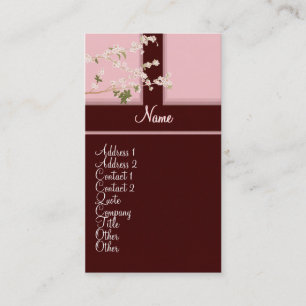 Visite Carte de profil de fleurs de cerisier
