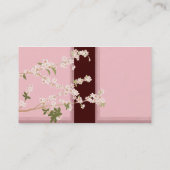 Visite Carte de profil de fleurs de cerisier (Dos)