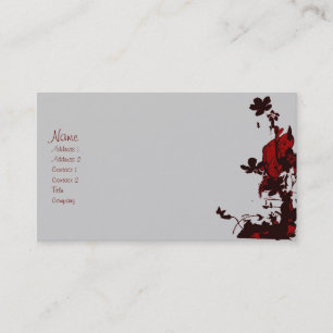 Visite carte de profil de fleurs gothiques