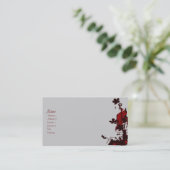 Visite carte de profil de fleurs gothiques (Debout devant)