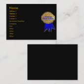 Visite Carte de profil de garantie à vie (Devant / Derrière)