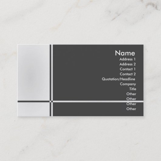Visite Carte de profil de gestion (Devant)