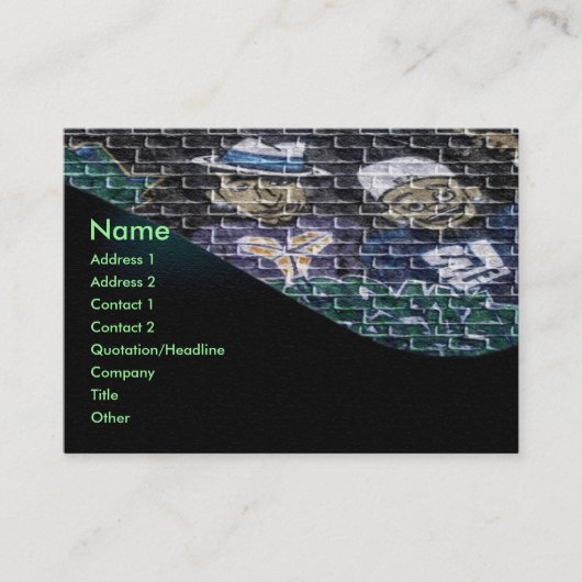 Visite Carte de profil de graffiti (Devant)
