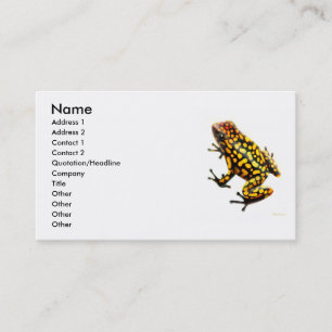 Visite Carte de profil de grenouille de poison de