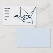 Visite Carte de profil de grue de bénédiction (Devant / Derrière)